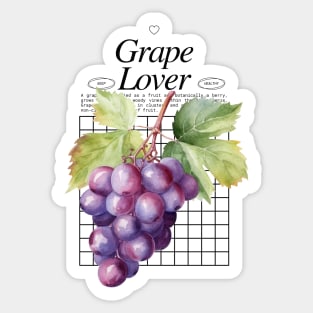 Grape Lover - Grapefruit Grapevines Fruitarian Sticker